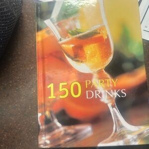 Source Unknown 150 Party Drinks Book with Yellow and Orange Cover